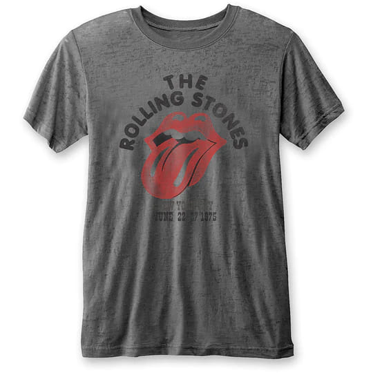 The Rolling Stones New York City 75 Unisex Burn Out T-Shirt - Special Order